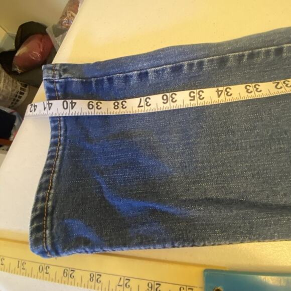 BlueMountain Women 10 Bootcut Blue Denim Cotton Blend Jeans MidRise Medium Wash - Picture 4 of 9